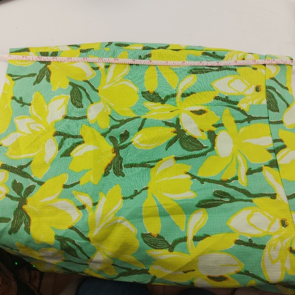 J. Crew Yellow and Green Floral Cotton Mini Skirt Size 8 - Picture 10 of 11
